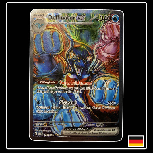 Delfinator Special Illustration Rare Pokémon Karte – Prismatische Entwicklungen, Deutsch, holografisch, selten