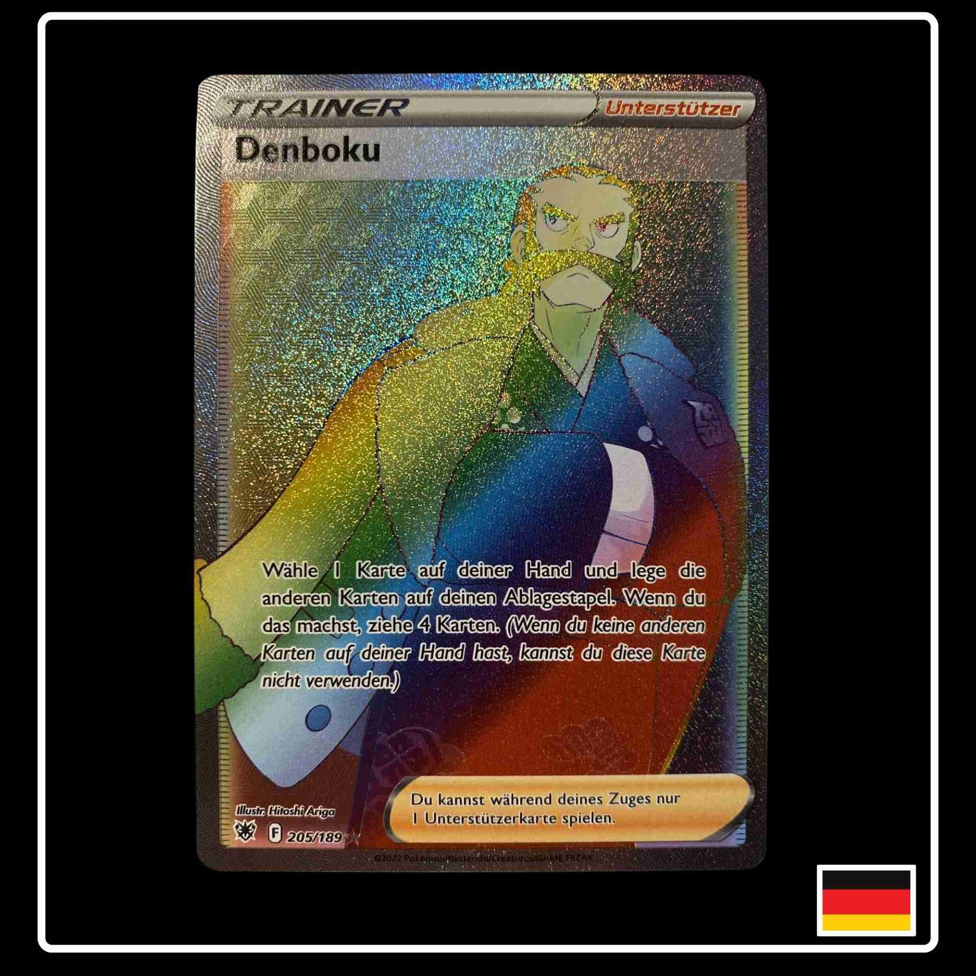 Denboku Trainer Rainbow Pokemon Karte 205/189 Astralglanz