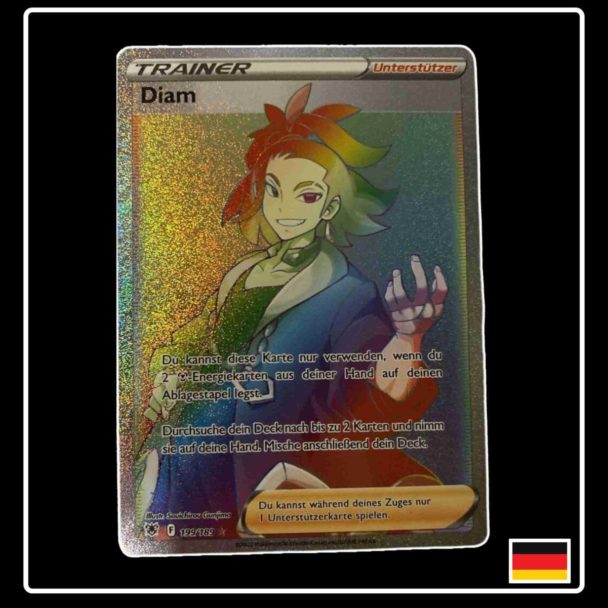 Diam Trainer Rainbow 199/189 Pokemon Karte aus Astralglanz