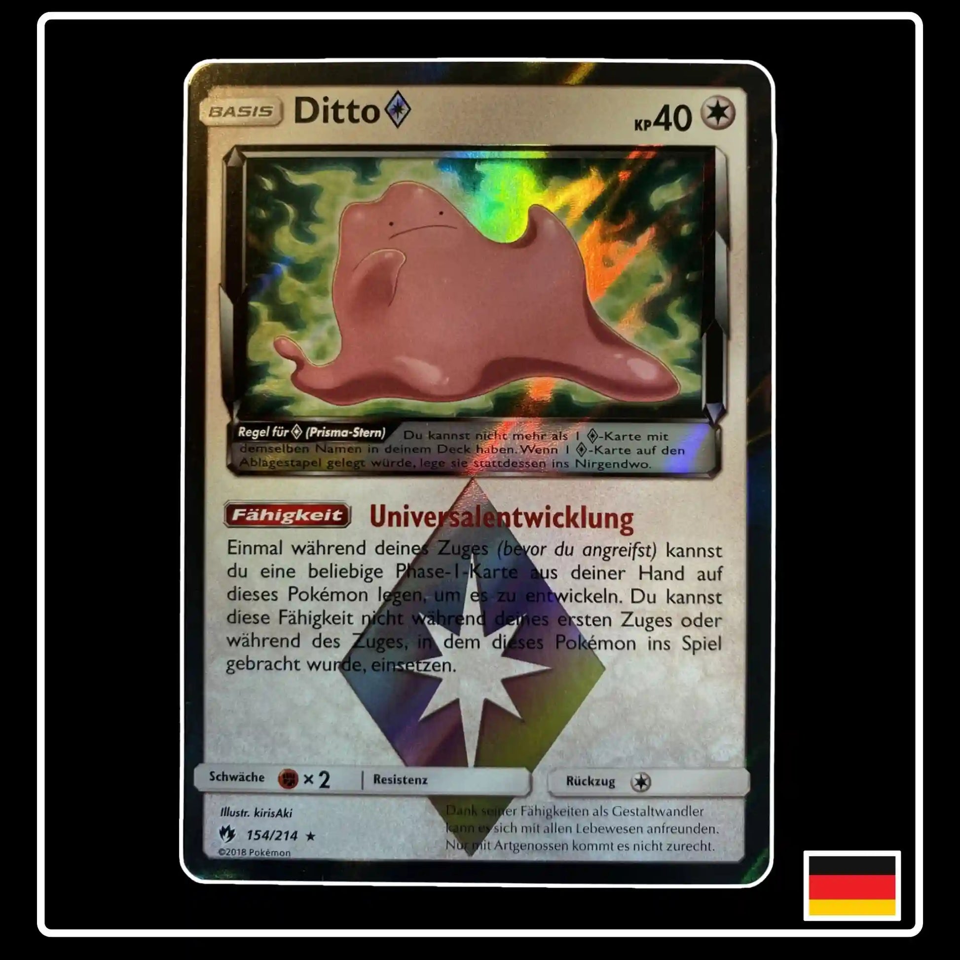 Ditto Prisma-Stern 154/214 Pokemon Echo des Donners