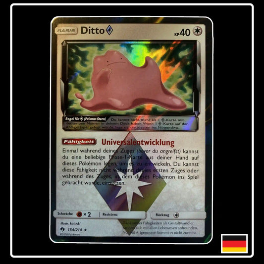 Ditto Prisma-Stern 154/214 Pokemon Echo des Donners