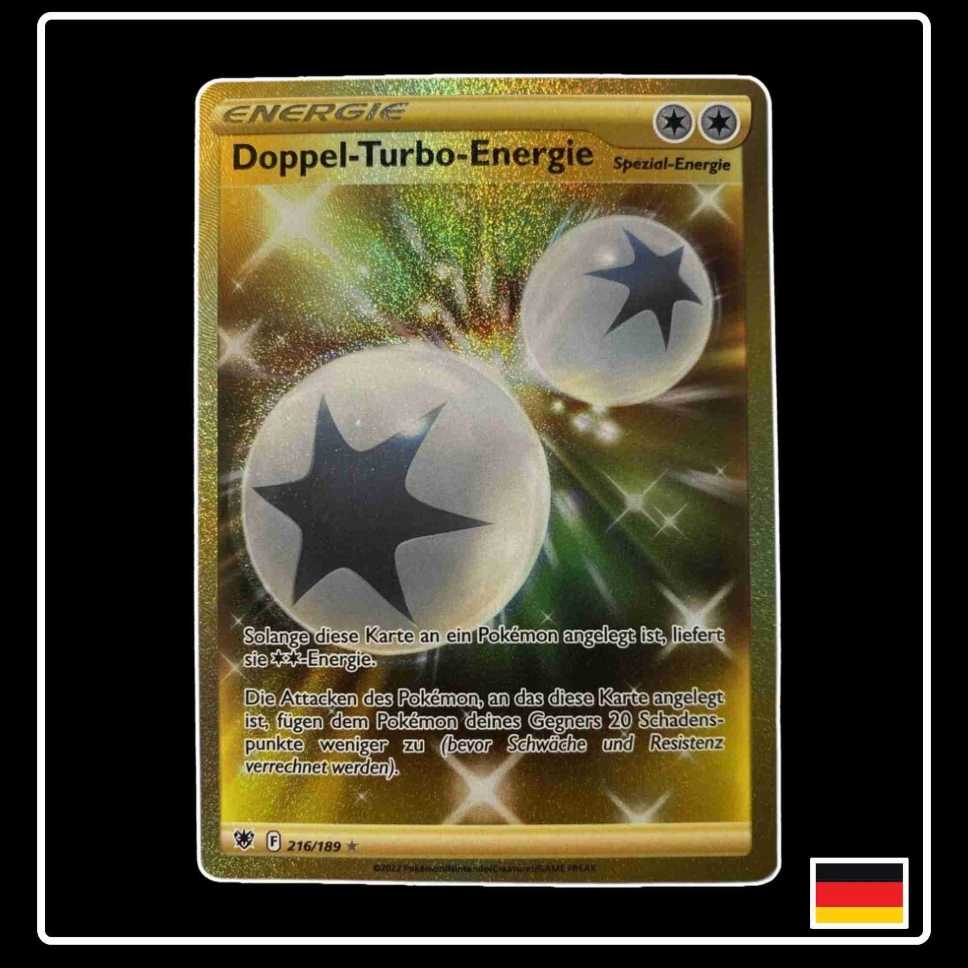 Doppel-Turbo-Energie GOLD 216/189 Pokemon Karte aus Astralglanz