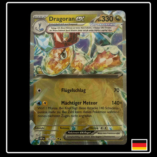 Dragoran ex Pokemon Karte aus dem Set Obsidianflammen