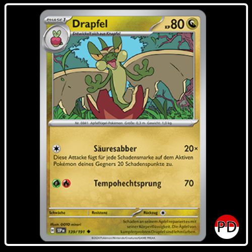 Drapfel 139/191 Pokemon Stürmische Funken