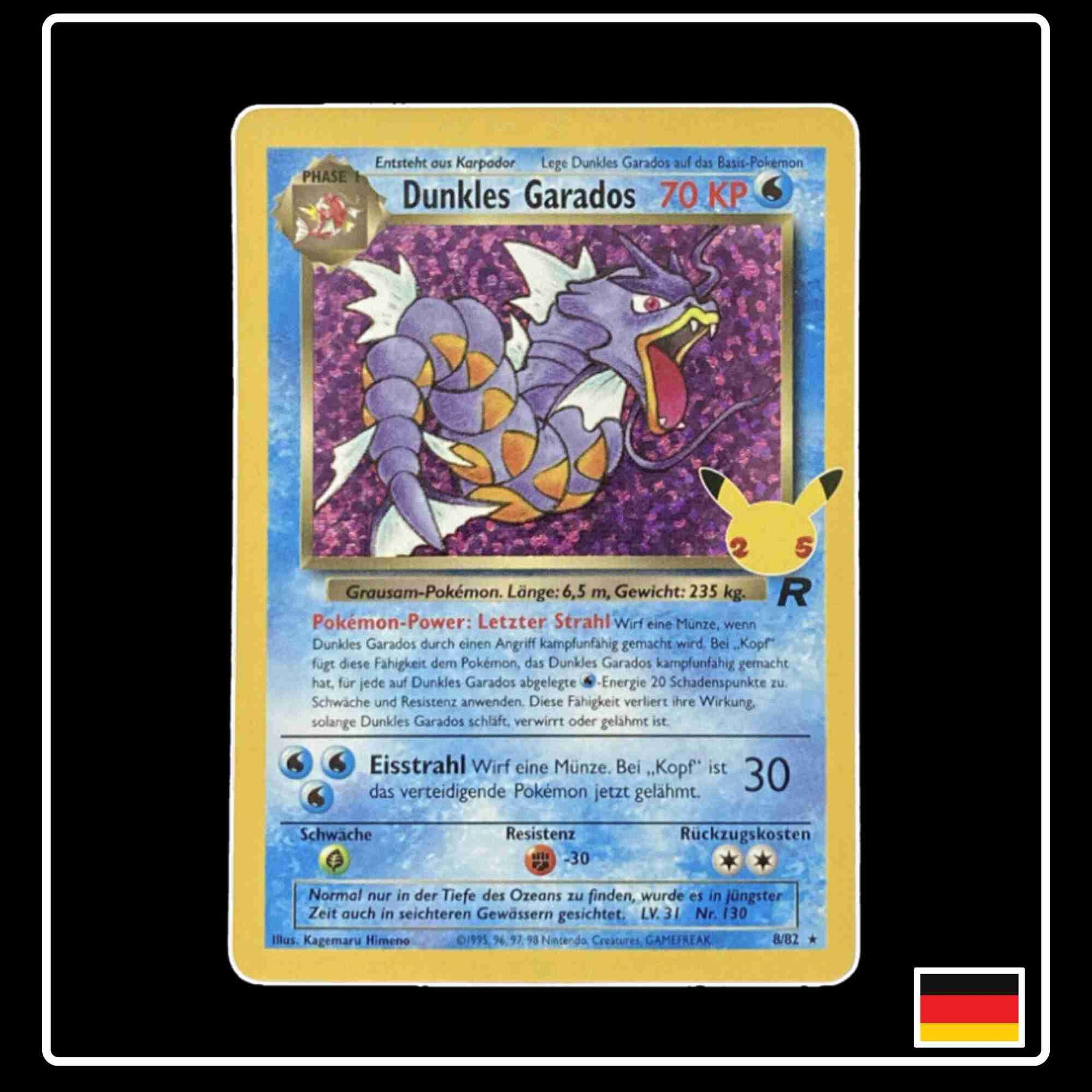 Dunkles Garados 8/82 Reprint Pokemon Karte aus dem Set Celebrations