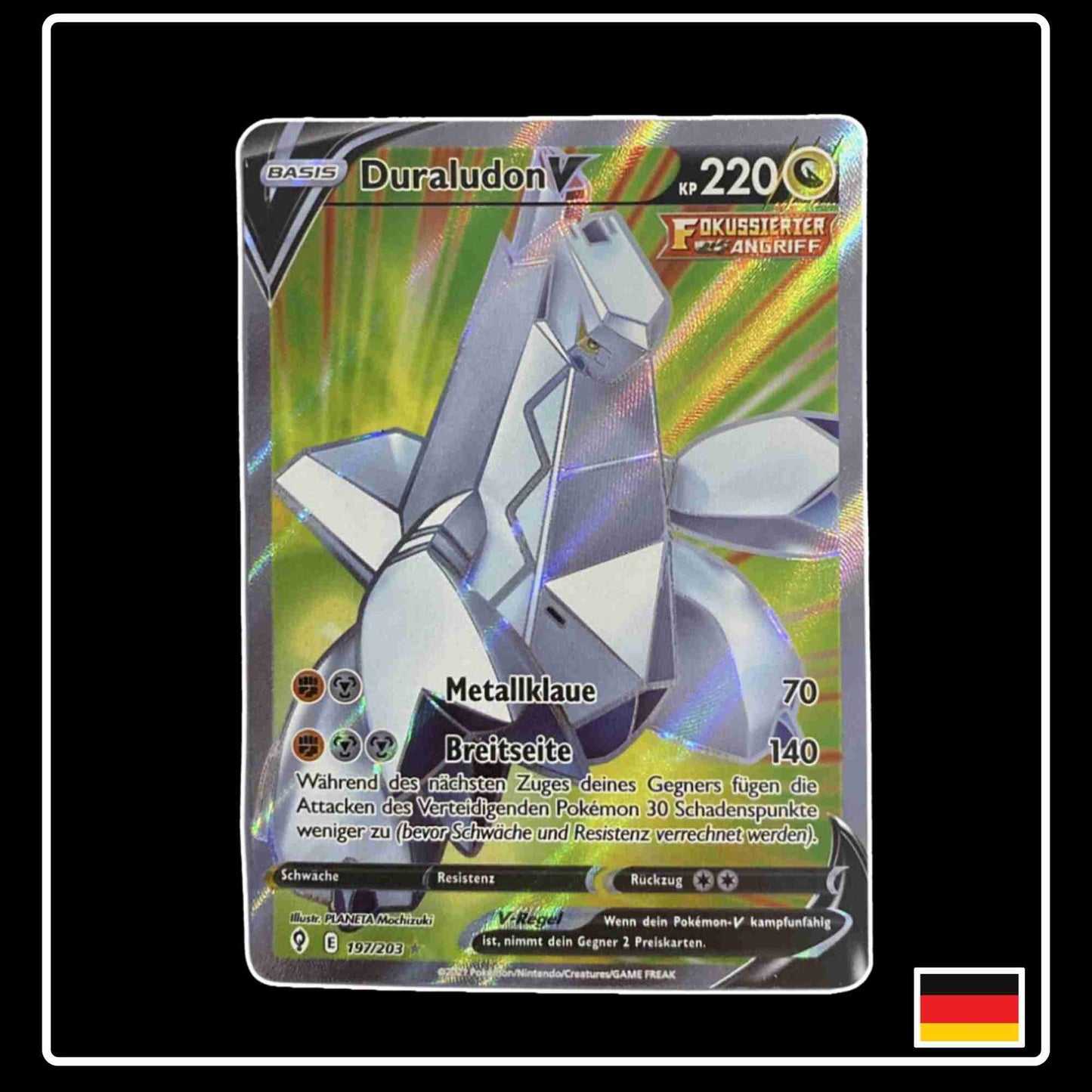 Duraludon V Full Art 197/203 Pokemon Karte aus dem Set Drachenwandel