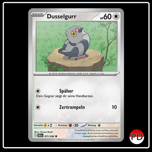 Dusselgurr 071/086 Pokemon Schwarze Blitze