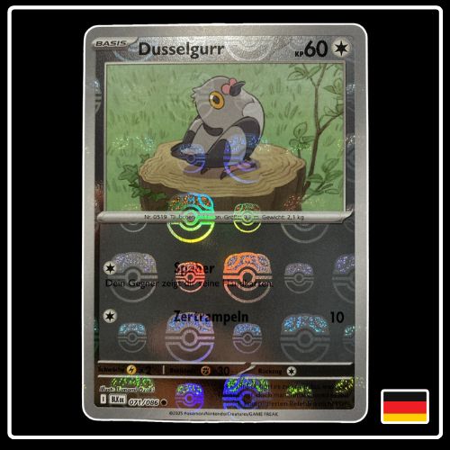 Dusselgurr Meisterball 071/086 Pokemon Schwarze Blitze