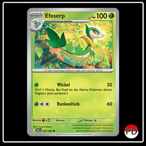 Efoserp 002/086 Pokemon Schwarze Blitze