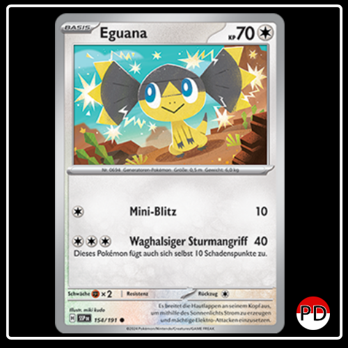 Eguana 154/191 Pokemon Stürmische Funken