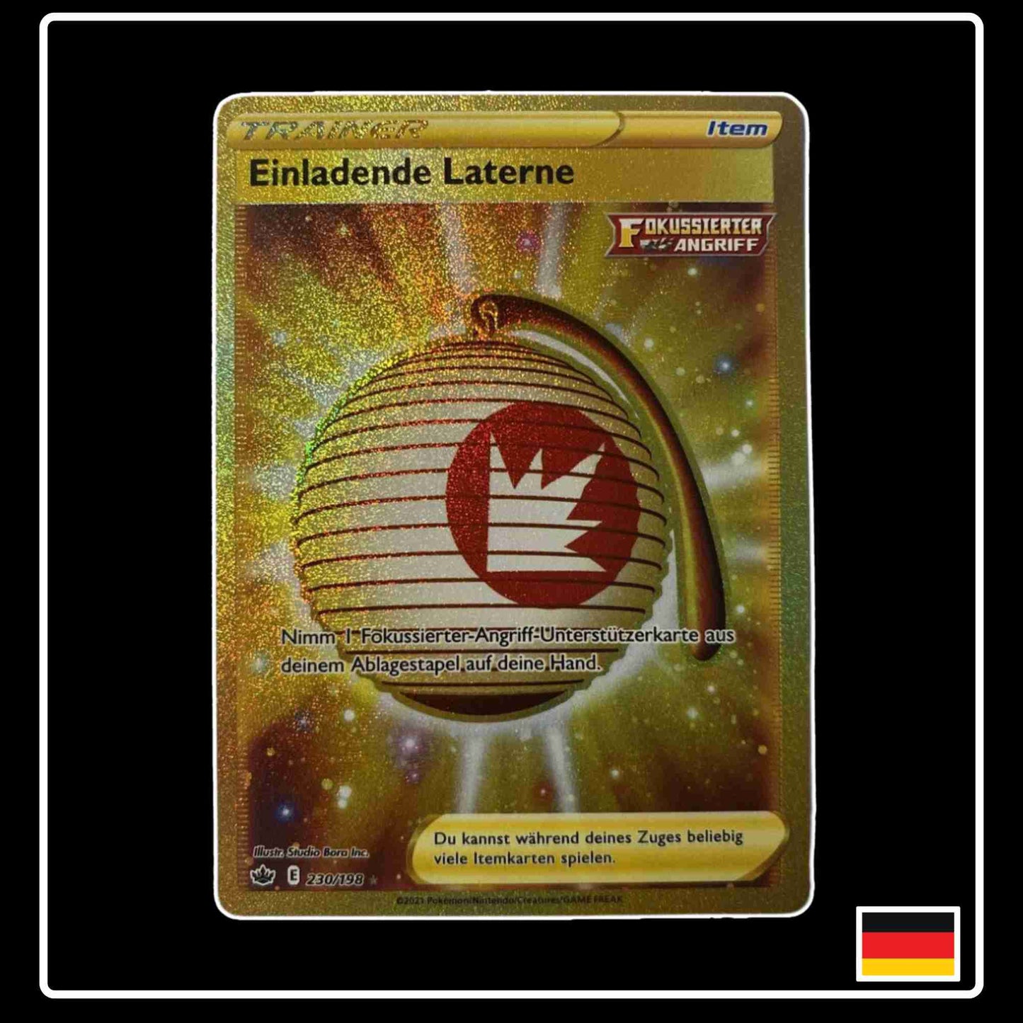 Einladende Laterne GOLD 230/198 Schaurige Herrschaft