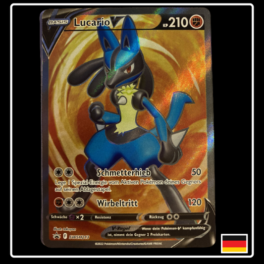 Lucario V Full Art Deutsch SWSH213 Promo