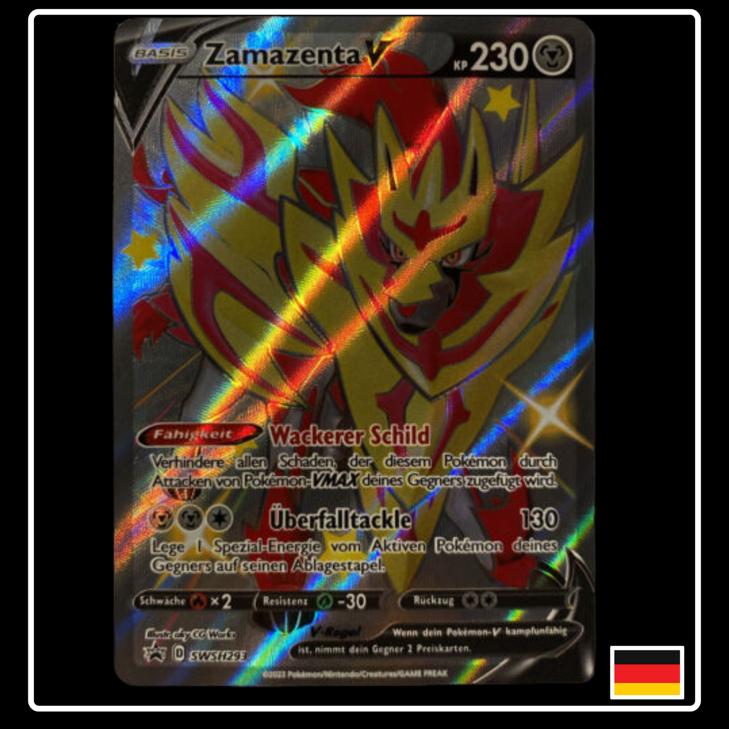 Zamazenta V Full Art Deutsch SWSH293 Promo