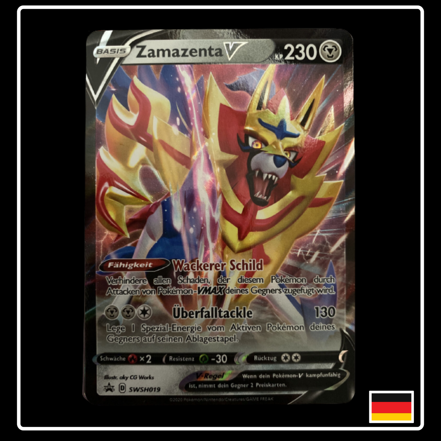 Zamazenta V Deutsch SWSH019 Black Star Promo