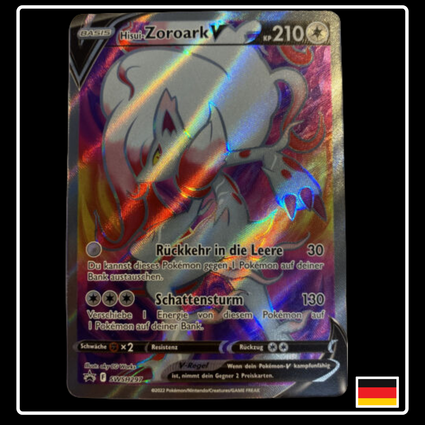 Hisui-Zoroark V Full Art Deutsch SWSH297 Promo