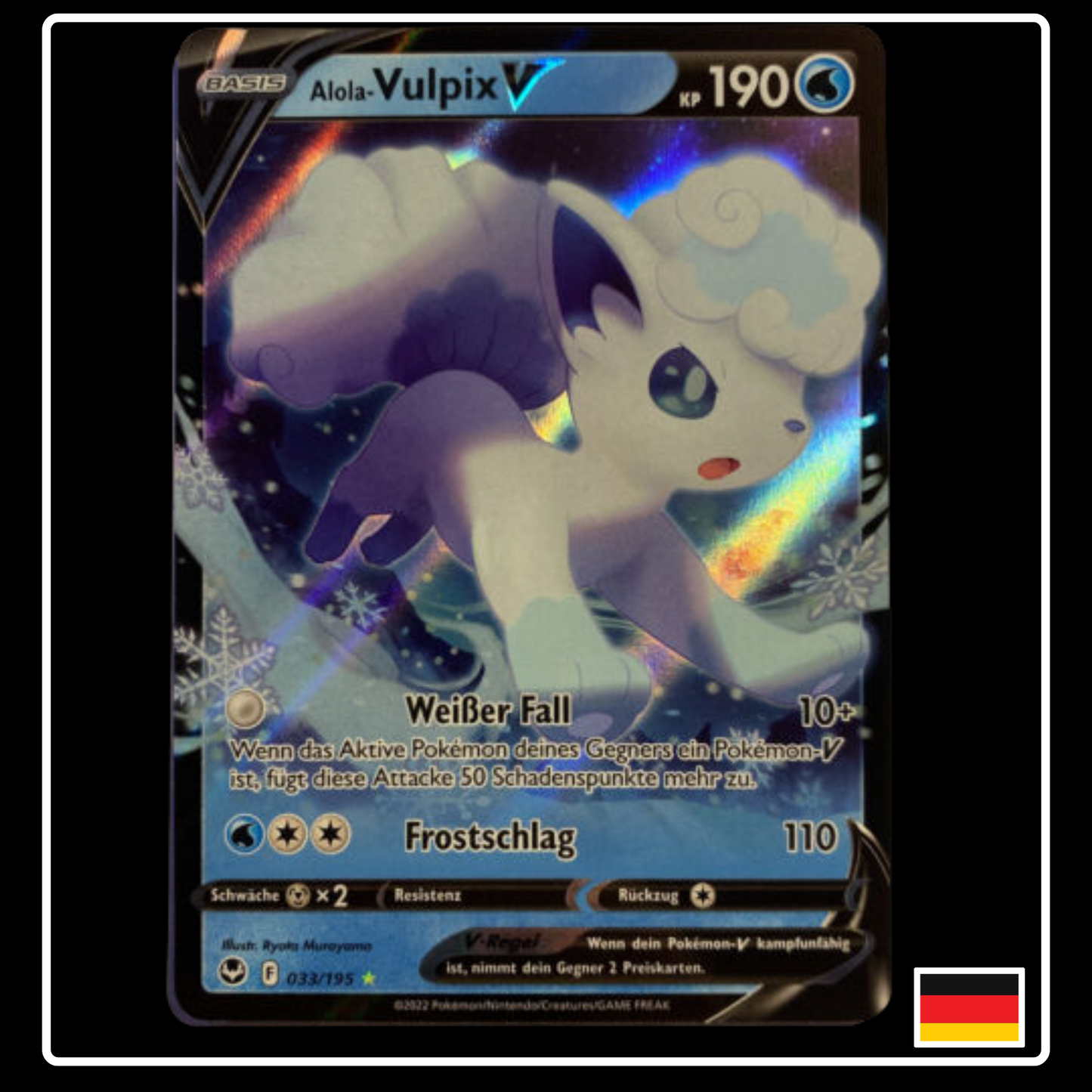 Alola-Vulpix V Deutsch 033/195 Silberne Sturmwinde