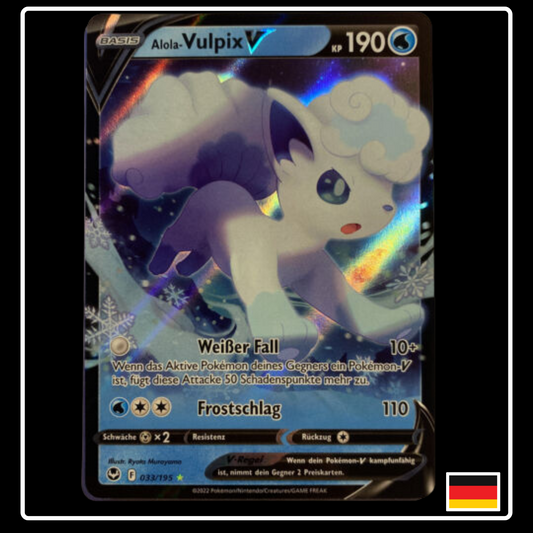 Alola-Vulpix V Deutsch 033/195 Silberne Sturmwinde