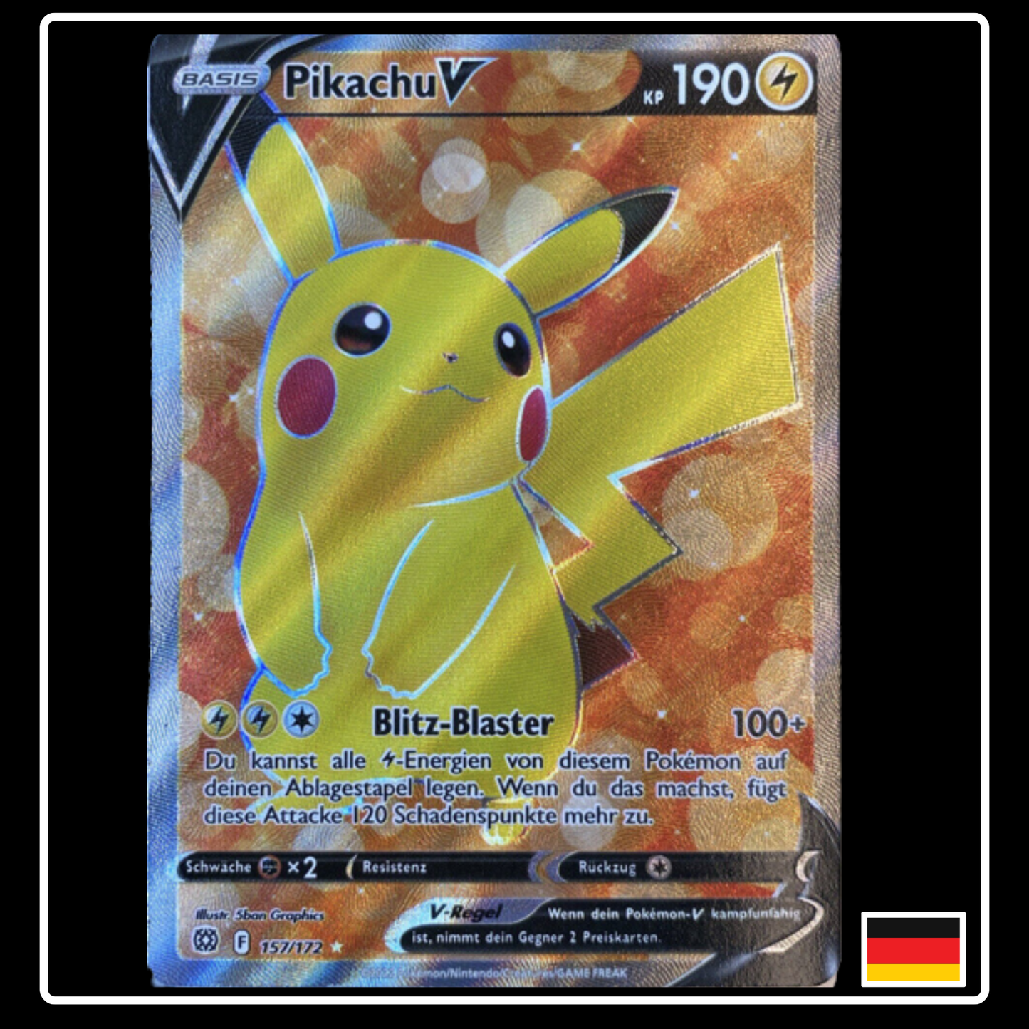 Pikachu V Full Art Deutsch 157/172 Strahlende Sterne