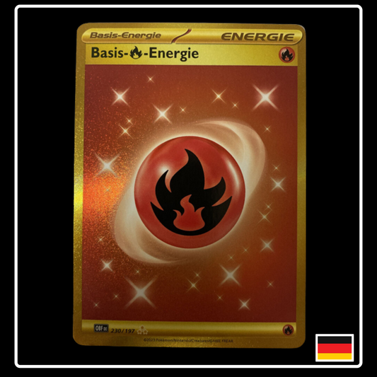 Basis-Feuer-Energie Hyper Rare Deutsch 230/197 Obsidian Flammen