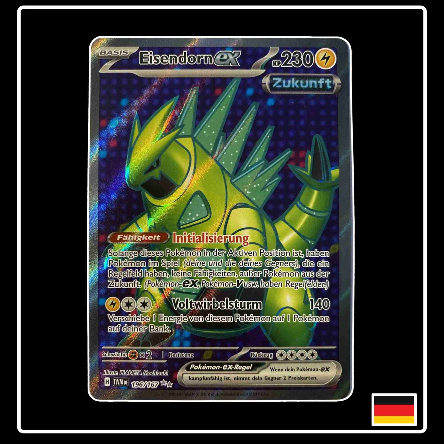 Eisendorn ex Full Art 196/167 aus dem Pokemon Set Maskeraden im Zwielicht