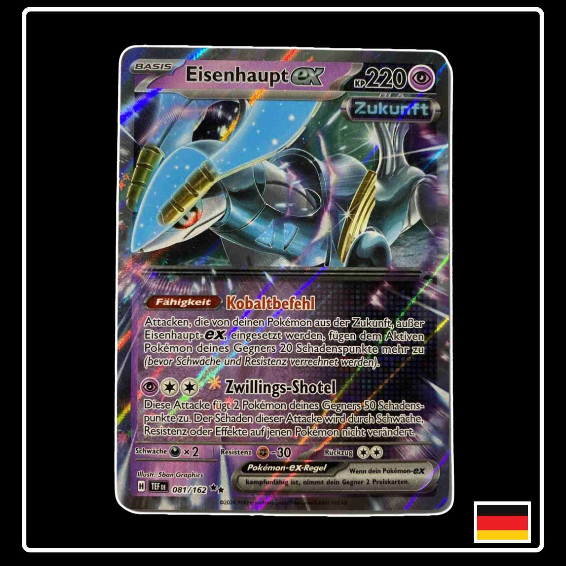 Eisenhaupt ex Double Rare Pokemon Karte 081/162 aus dem Set Gewalten der Zeit