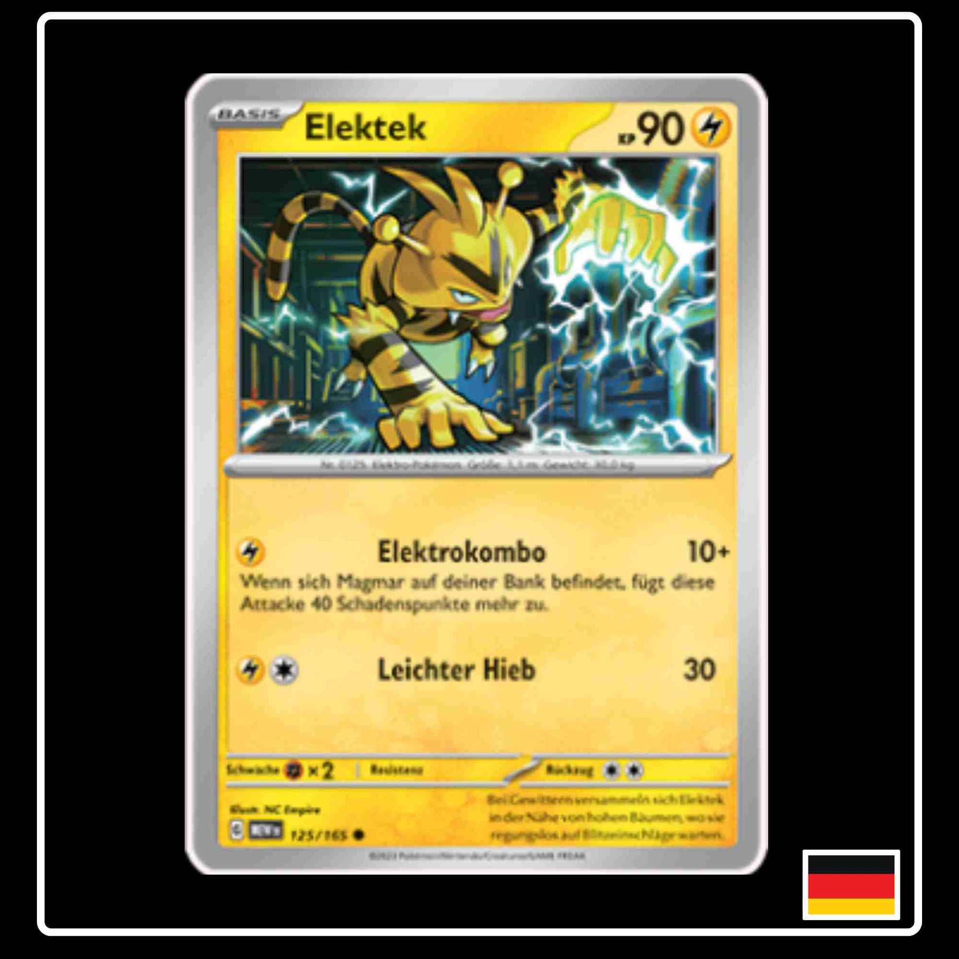 Elektek 125/165 aus dem Pokemon Set Karmesin & Purpur 151 