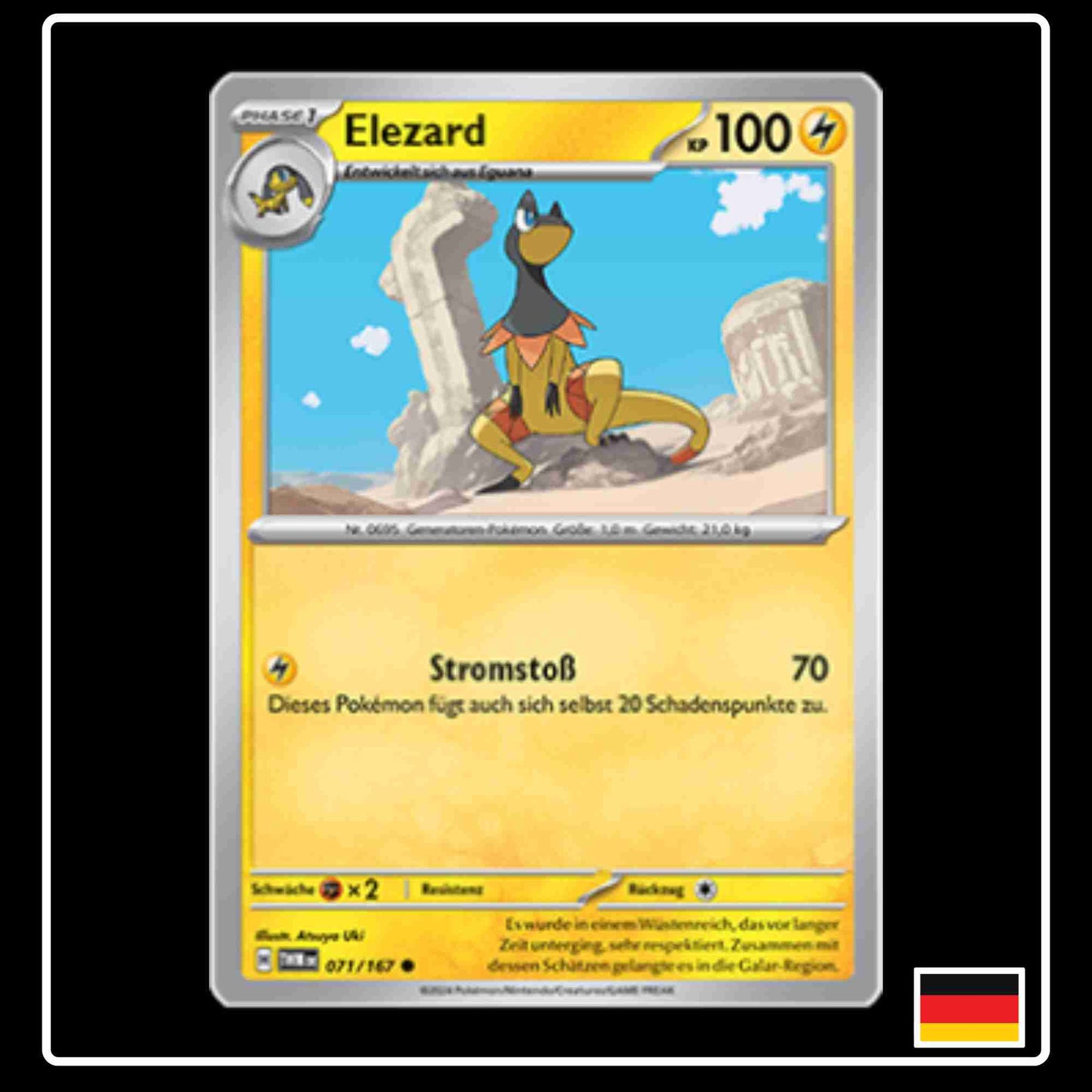 Elezard Pokemon Karte 071/167 aus dem Set Maskerade im Zwielicht