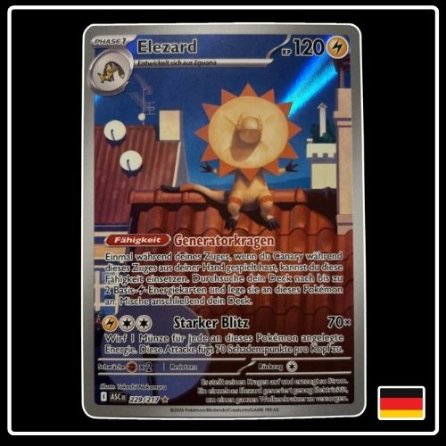 Elezard Illustration Rare 229/217 Pokemon Erhabene Helden