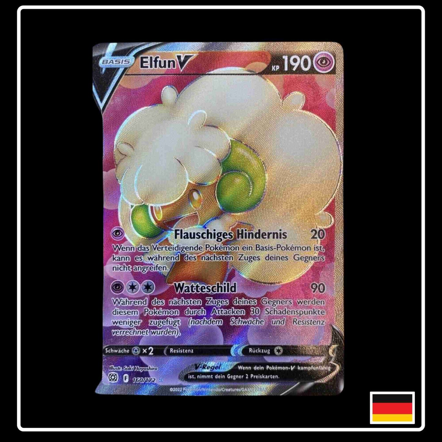 Elfun V Full Art Pokemon Karte 160//172 Strahlende Sterne