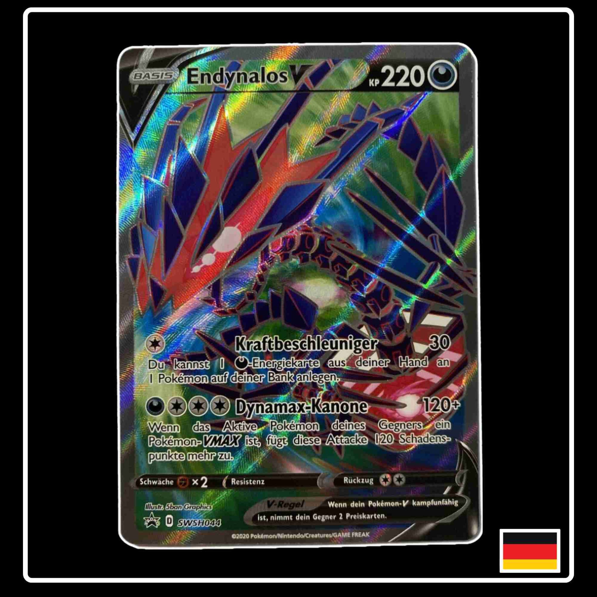 Endynalos V Full Art SWSH044 Pokemon Karte aus Schwert & Schild Pormo