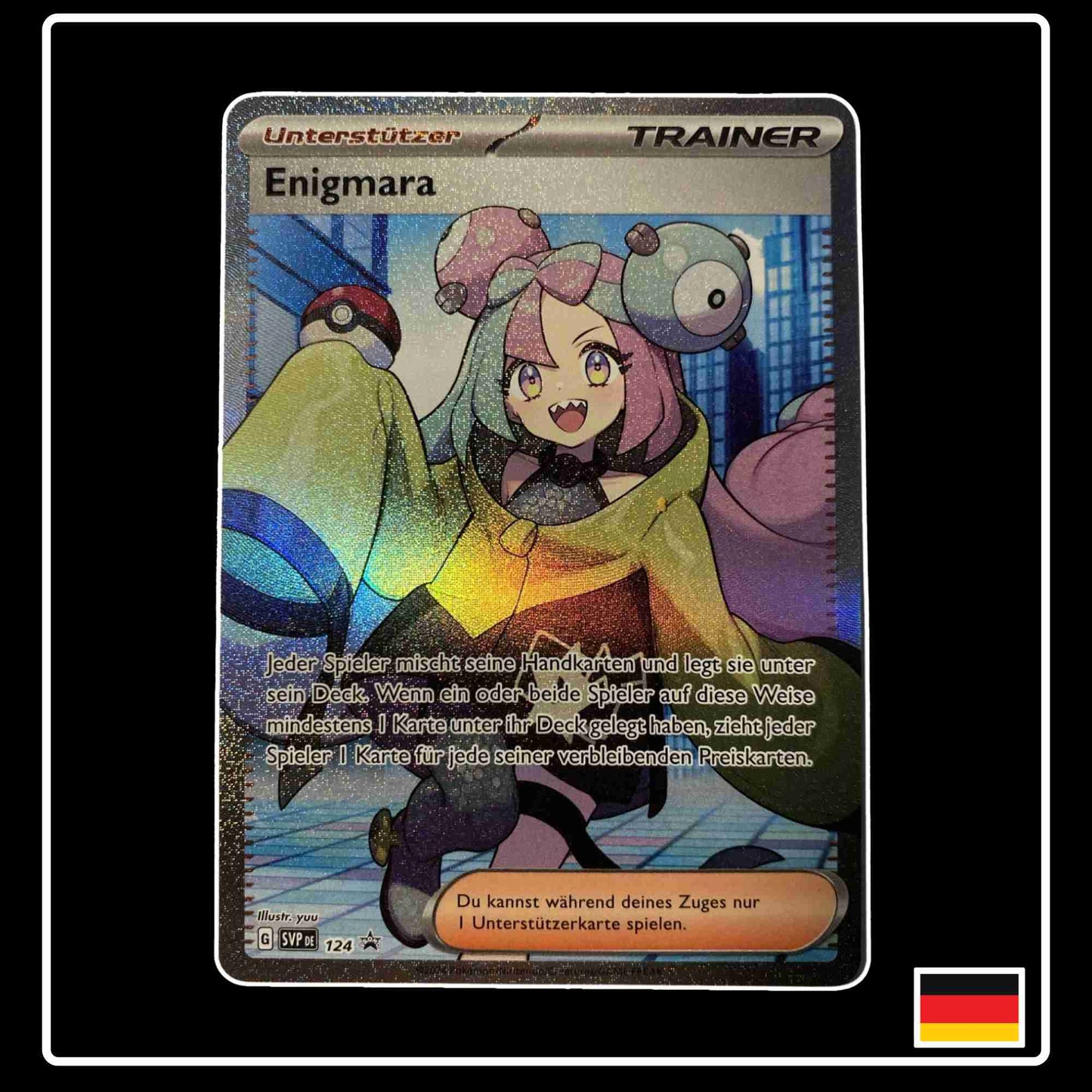 Enigmara Full Art Black Star Promo Pokemon Karte SVP DE 124 aus Karmesin & Purpur