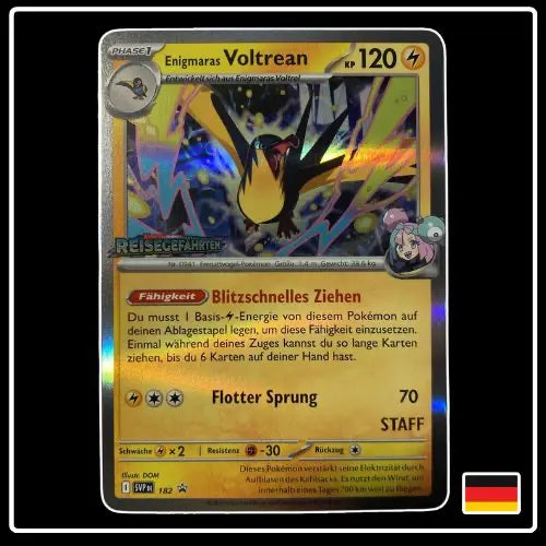 Enigmaras Voltrean SVP DE 182 STAFF STAMP Pokemon Black Star Promo
