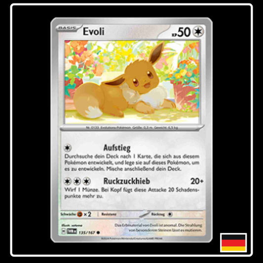 Evoli Pokemon Karte 135/167 aus dem Set Maskerade im Zwielicht