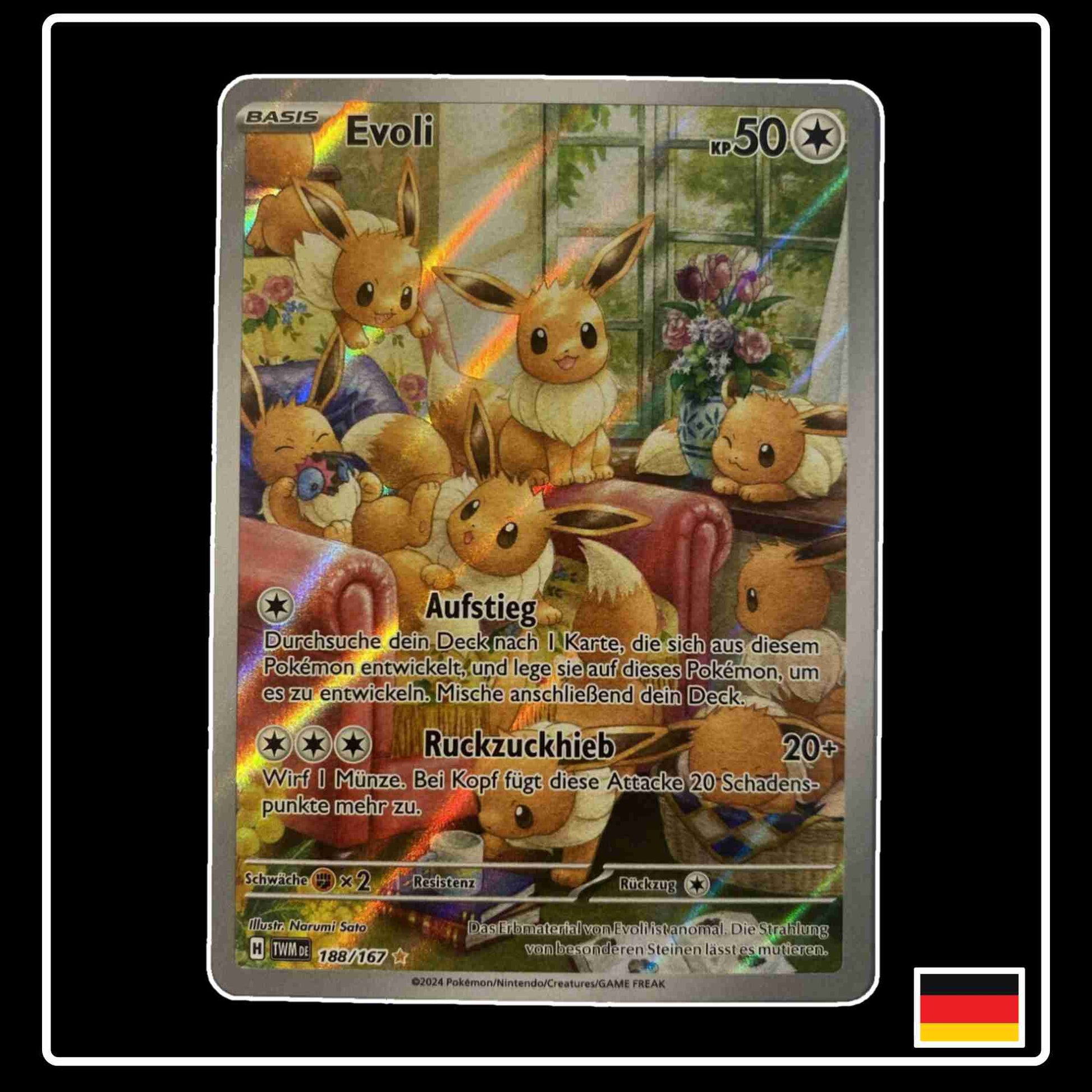 Evoli Art Rare 188/167 aus dem Pokemon Set Maskeraden im Zwielicht