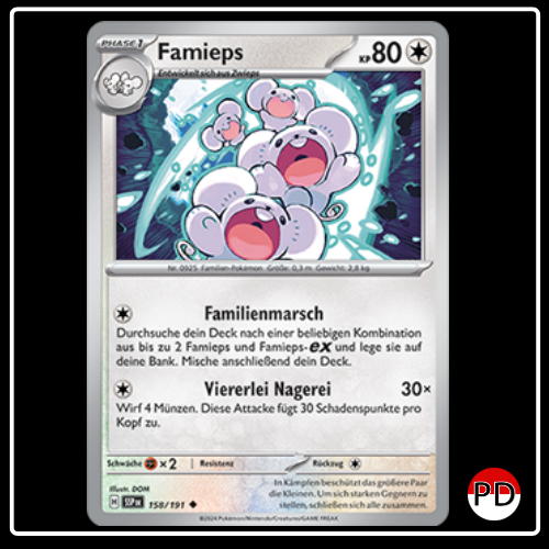 Famieps 158/191 Pokemon Stürmische Funken