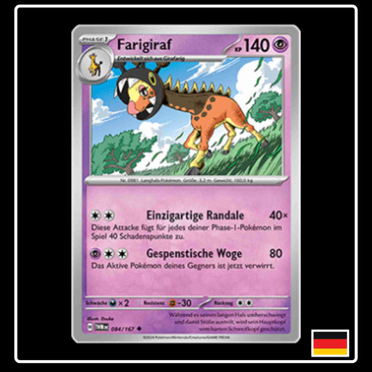 Farigiraf Pokemon Karte 084/167 aus dem Set Maskerade im Zwielicht