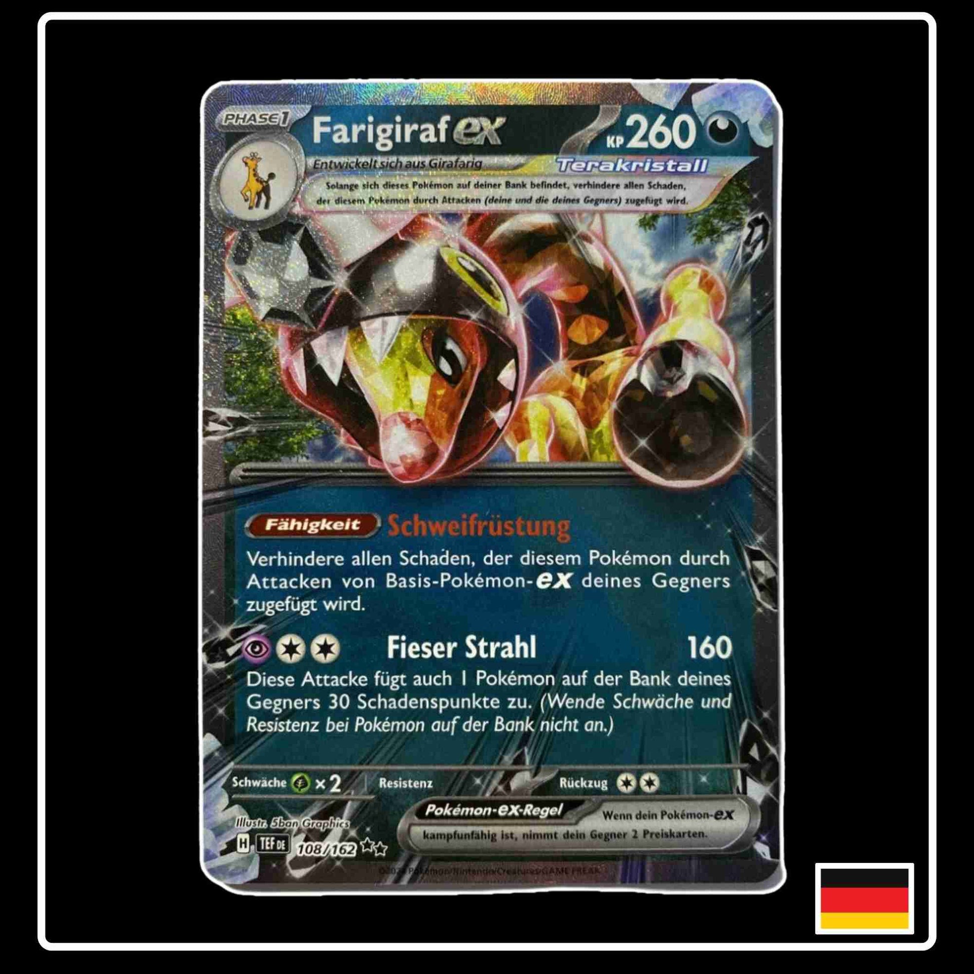 Farigiraf ex Double Rare Pokemon Karte 108/162 aus dem Set Gewalten der Zeit