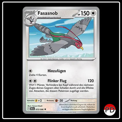 Fasasnob 073/086 Pokemon Schwarze Blitze
