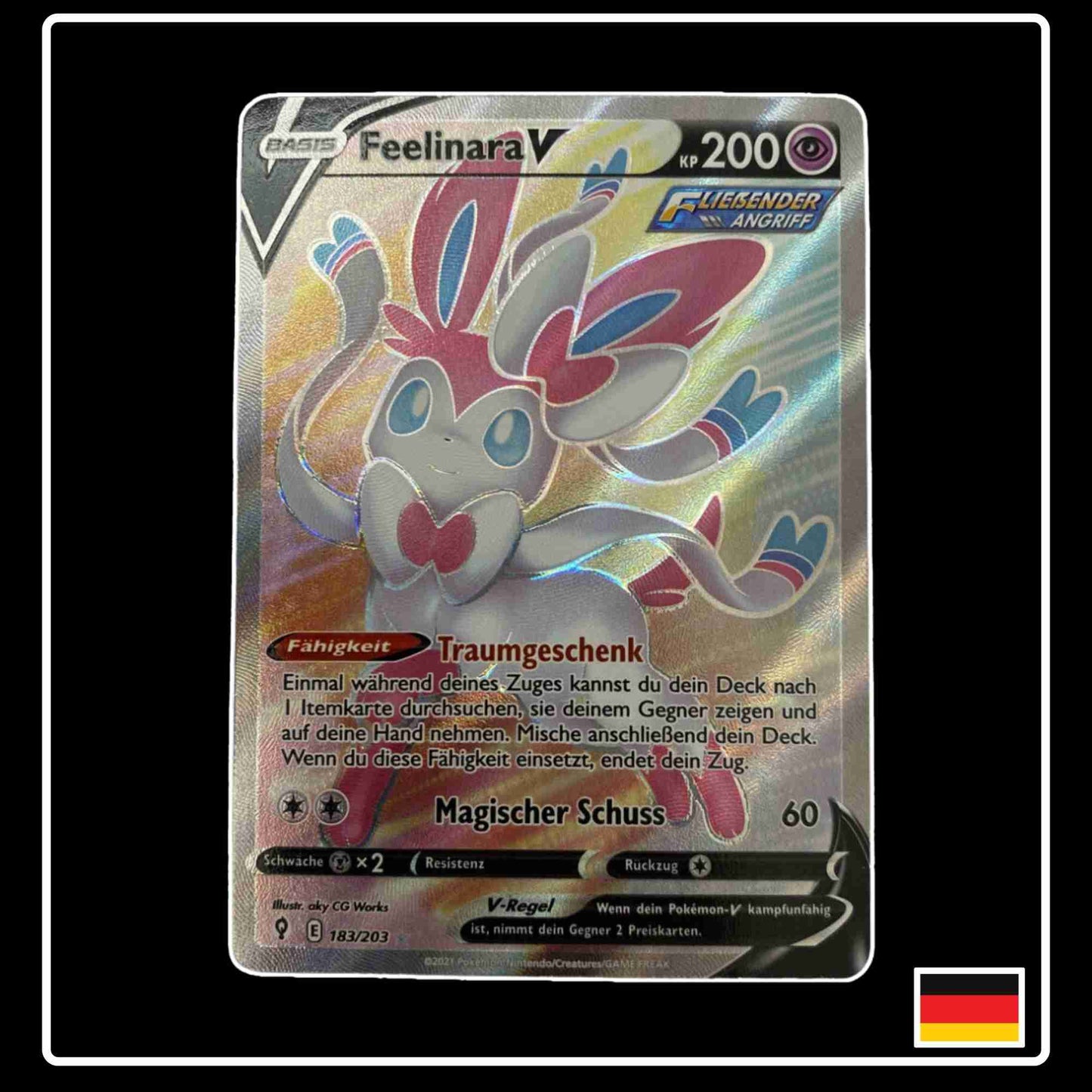 Feelinara V Full Art 183/203 Pokemon Karte aus dem Set Drachenwandel