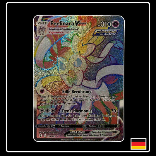 Feelinara VMAX Rainbow 211/203 Pokemon Karte aus dem Set Drachenwandel