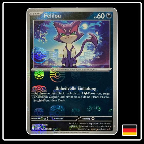 Felilou Meisterball 055/086 Pokemon Weisse Flammen