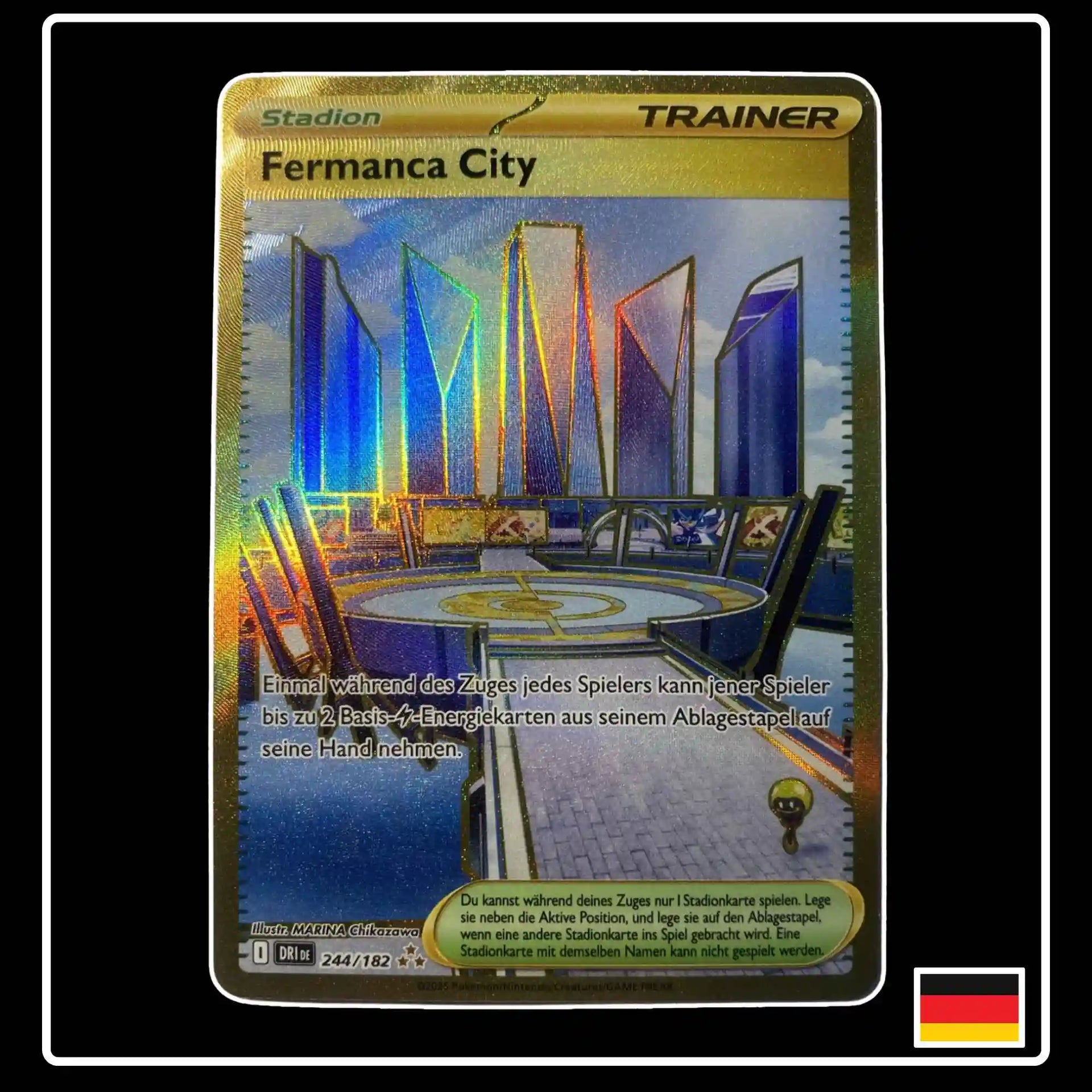 244 182 pokemon card Fermanca City GOLD 244/182 Pokemon Ewige Rivalen – PokeDirris