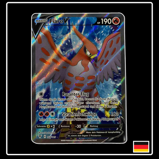 Pokemon Karte Fiaro V Full Art 168/185 aus dem Schwert & Schild Set Farbenschock