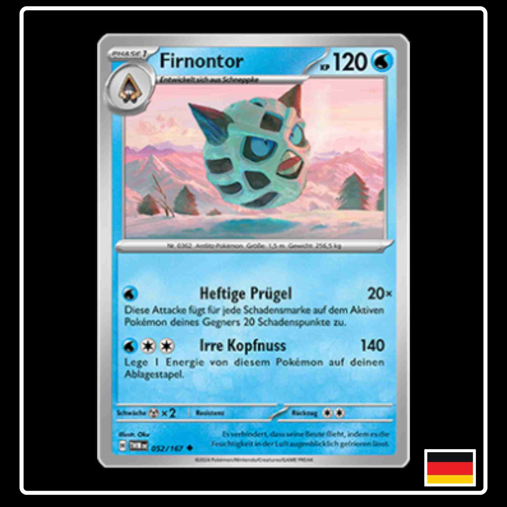 Firnontor Pokemon Karte 052/167 aus dem Set Maskerade im Zwielicht