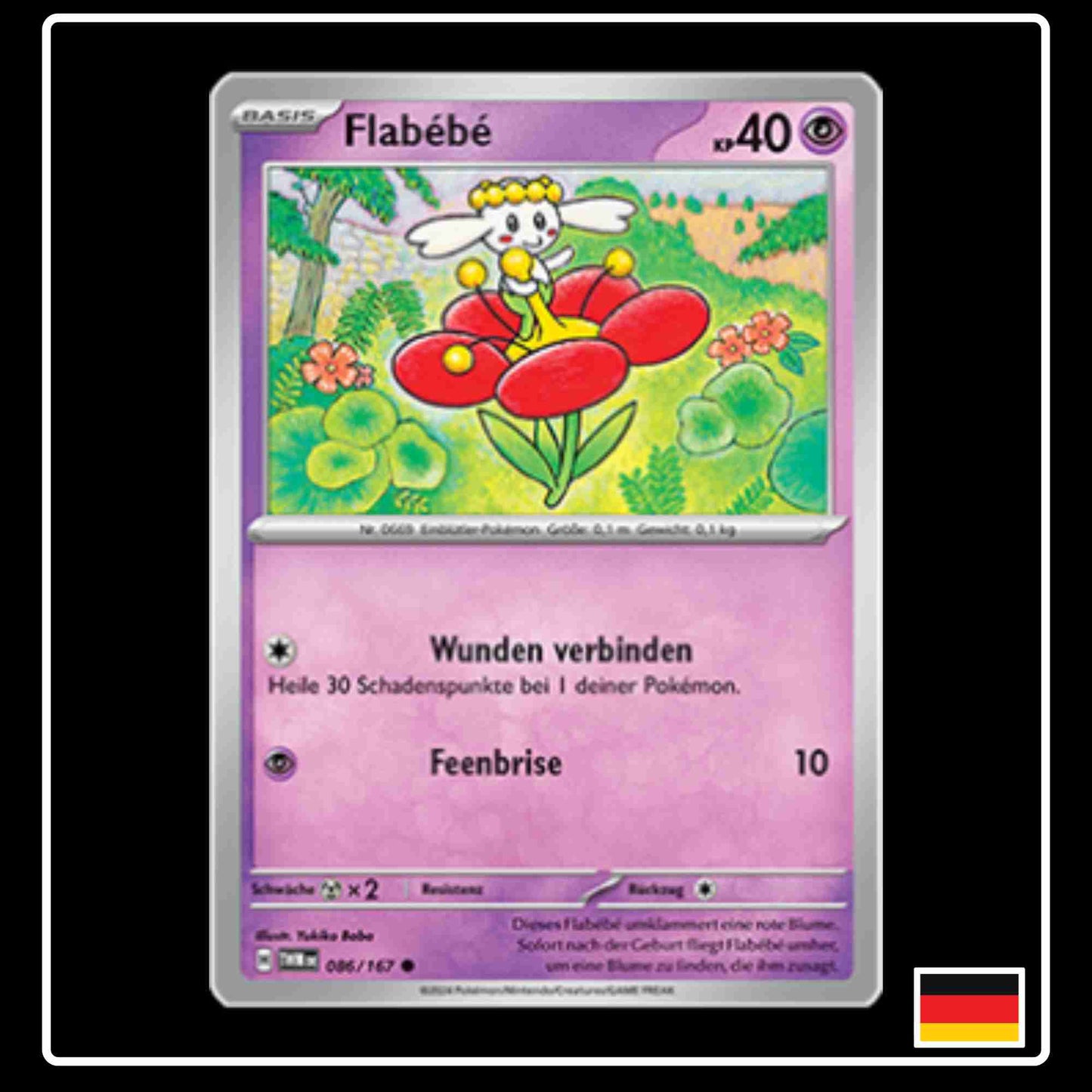 Flabébé Pokemon Karte 086/167 aus dem Set Maskerade im Zwielicht