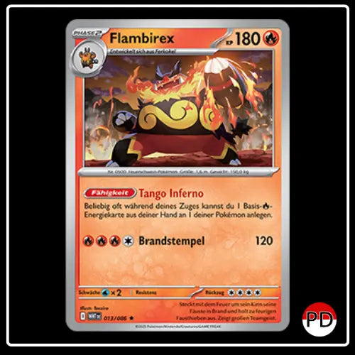 Flambirex 013/086 Pokemon Weisse Flammen