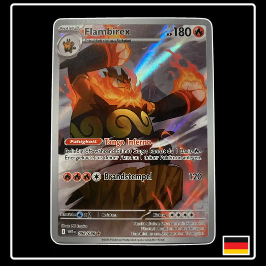 Flambirex Illustration Rare 098/086 Pokemon Weisse Flammen