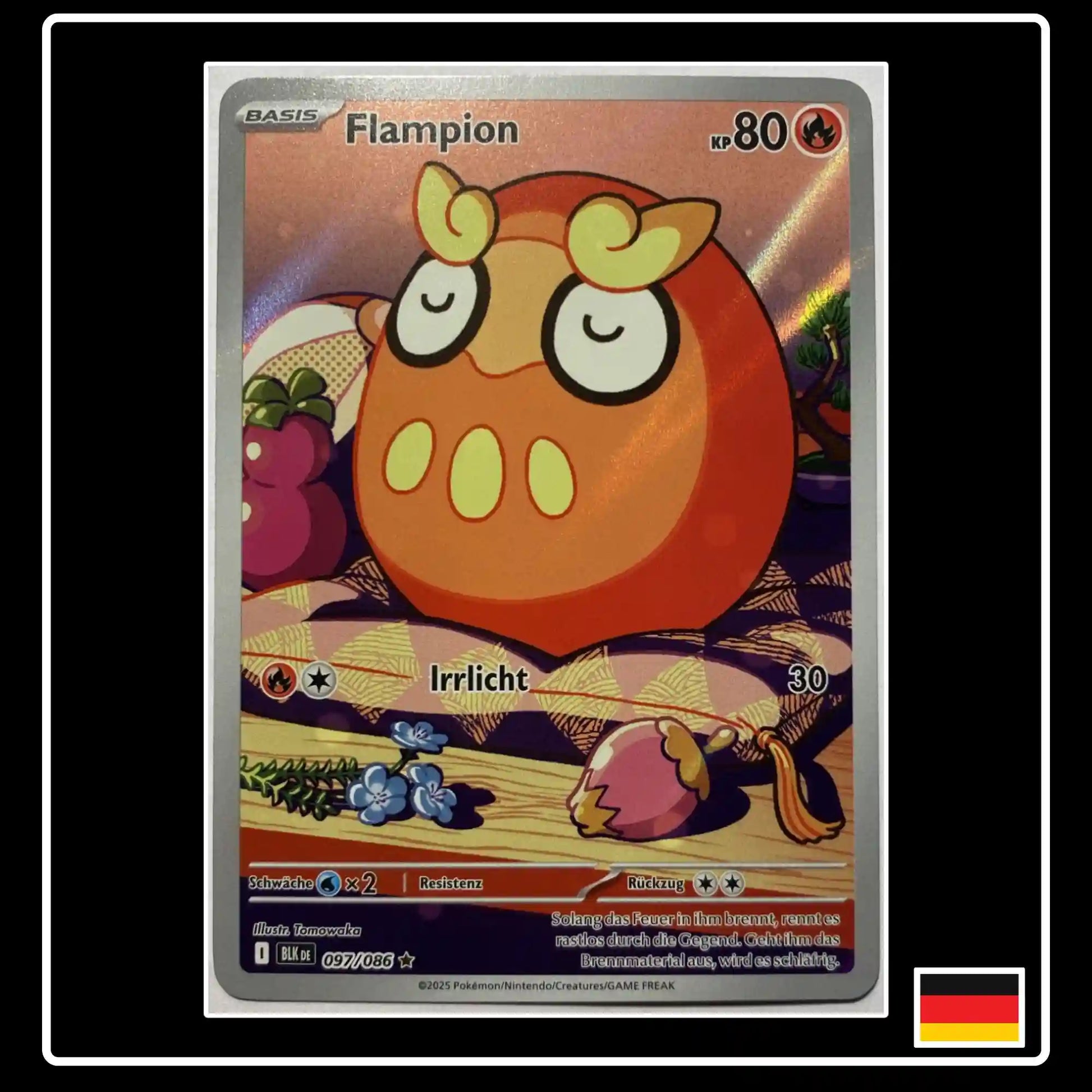 Flampion Illustration Rare 097/086 Pokemon Schwarze Blitze