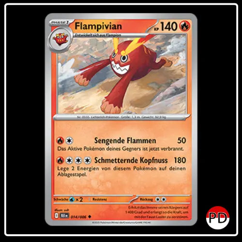 Flampivian 014/086 Pokemon Schwarze Blitze