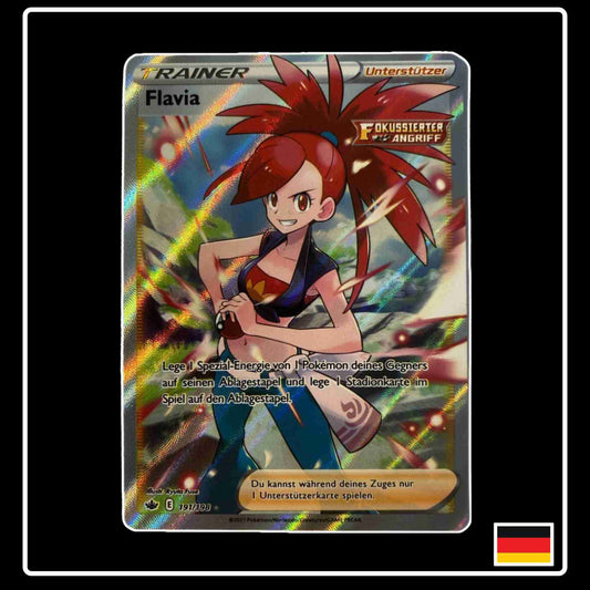 Flavia Full Art 191/198 aus dem Pokemon Set Schaurige Herrschaft